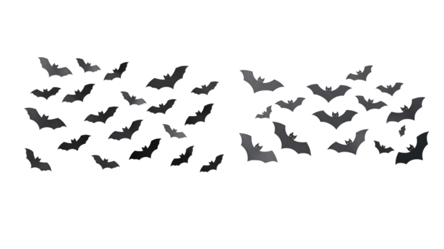 Paper Bats on transparent background png