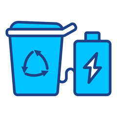 Waste Bin Simple Vector Icon Collection