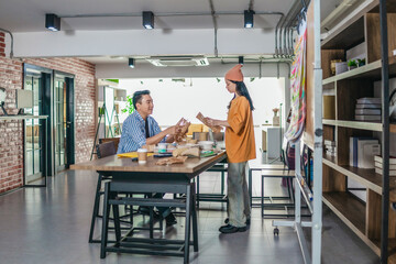Startup Team Planning Product Development with Agile Task Board