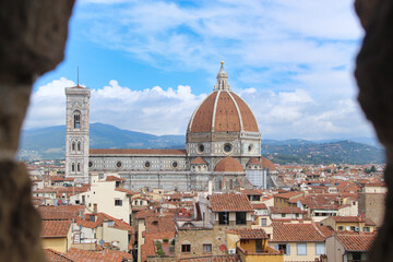 The Duomo and Giotto's Bell Tower Dominating Florence's Skyline. A classic panoramic