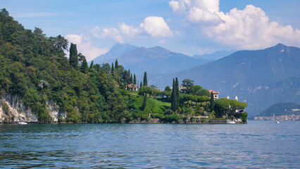 Villa del Balbianello on the Shore of Lake Como. 