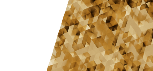 High-resolution image of an abstract gold geometric background with triangle pattern. Ideal for modern designs.