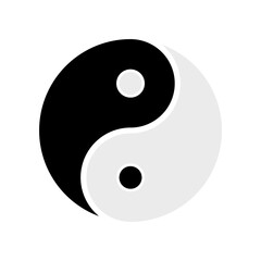 yin yang symbol, yin yang vector on transparent background