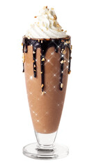 Chocolate milkshake glitter sticker overlay