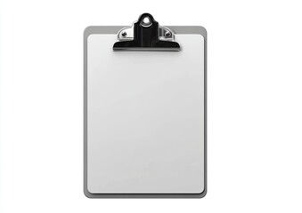 Gray clipboard with blank paper (4)