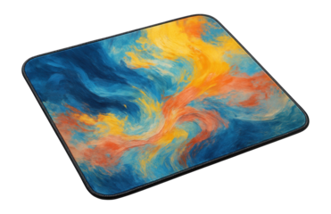 Art-themed mouse pad with design