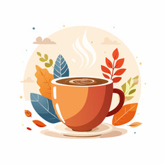 Warm drink cup vector art