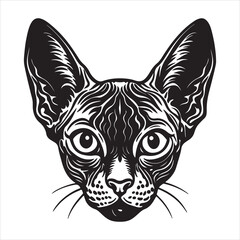 A Playful Portrait of a Devon Rex, an Adorable and Dog-Like Feline Known for its Mischievous Personality, High Intelligence, and Loyalty