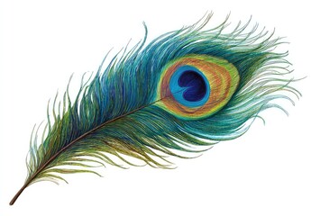 Vibrant peacock feather illustration (2)