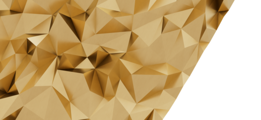 High-resolution image of an abstract gold geometric background with a white space. Perfect for luxury, modern, and elegant designs.