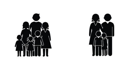Large Family vs Small Family Icon Set