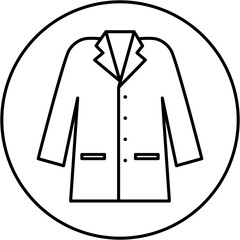 icon of laboratory coat for safety