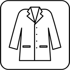 icon of laboratory coat for safety