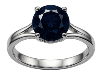 Gahnite ring with a dark blue shade