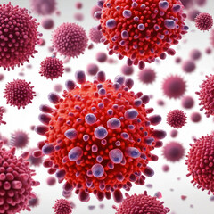 Health risk virus illustration. Colorful virus