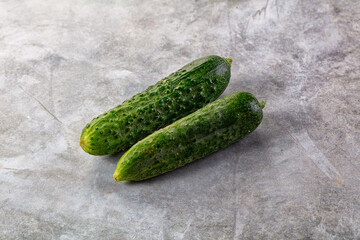 Raw fresh ripe green cucucmbers