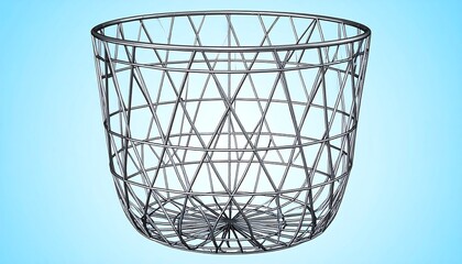 Metal storage basket