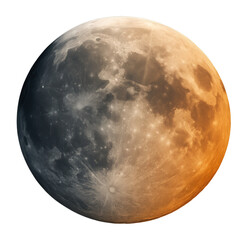 Naklejka premium Lunar eclipse with the earth's shadow on the moon