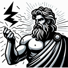 illustration of the god zeus