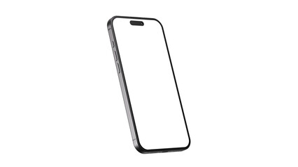 iPhone 16 Pro Max mockup with transparent screen and background for web design and app presentation.