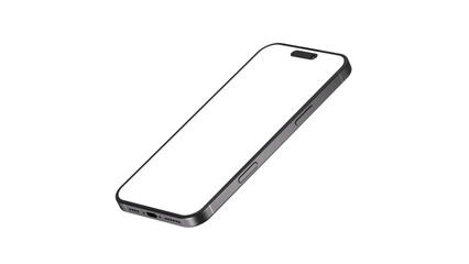 iPhone on an isolated background. Mmockup with transparent screens for web design, app and presentation.