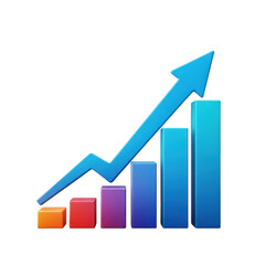 Growth chart isolated on transparent background