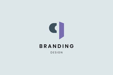 Creative branding identity of the initial Q letter logo of the monogram