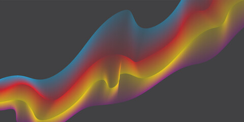 Abstract vector background with colorful wavy lines.