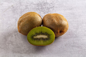 Juicy sweet and sour green kiwi