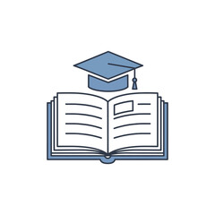 A pile of hardcover education books with a stack of papers and a red book cover