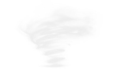 Bright glowing tornado spiral vortex, blue storm funnel rotation with particles and waves, circular radiance effect, abstract transparent background illustration PNG design