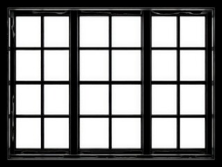 Black Sliding Window With White Glass Panes