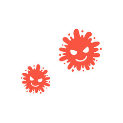 Virus Icon Illustration for Computer Security and Medical Infection Risk