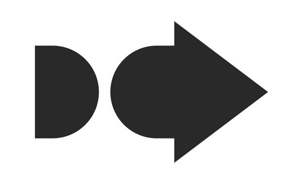 Creative geometric arrow graphic element
