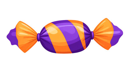 Glossy Striped Wrapped Hard Candy With Ribbon Ends Delicious Sweet Treat