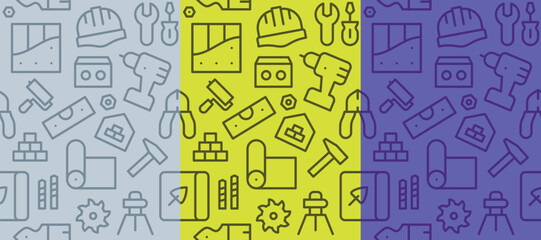 Building and construction tools and materials seamless pattern background. Online store of building materials seamless background for web and wrapping paper.