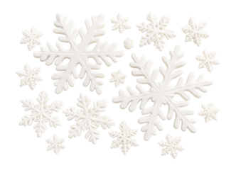 Fondant snowflakes for cake decoration