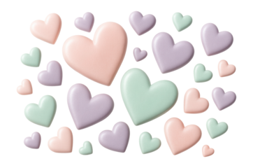 Fondant hearts for romantic cakes