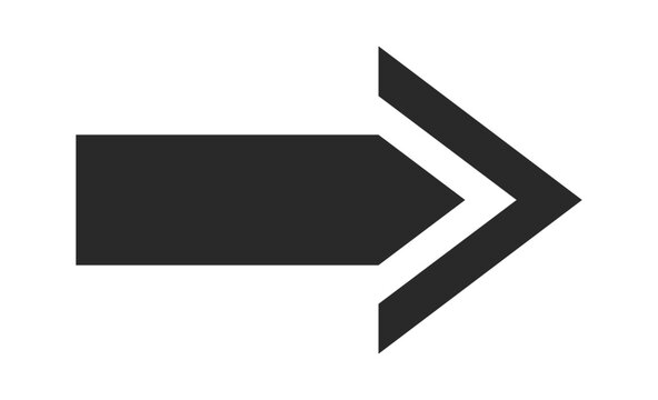 Minimalist black arrow creative shape