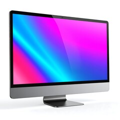 Modern computer monitor with vibrant screen