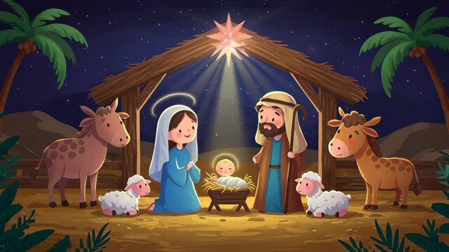 nativity scene with jesus