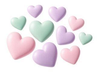 Fondant hearts for romantic desserts