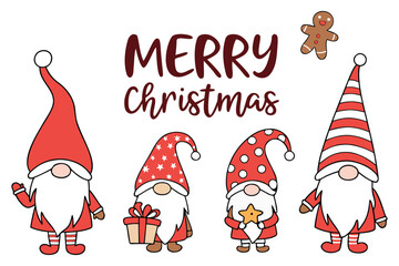 Santa Claus with reindeer, Christmas gifts, and a Christmas tree illustration