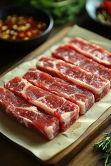 Fresh steak on a plate