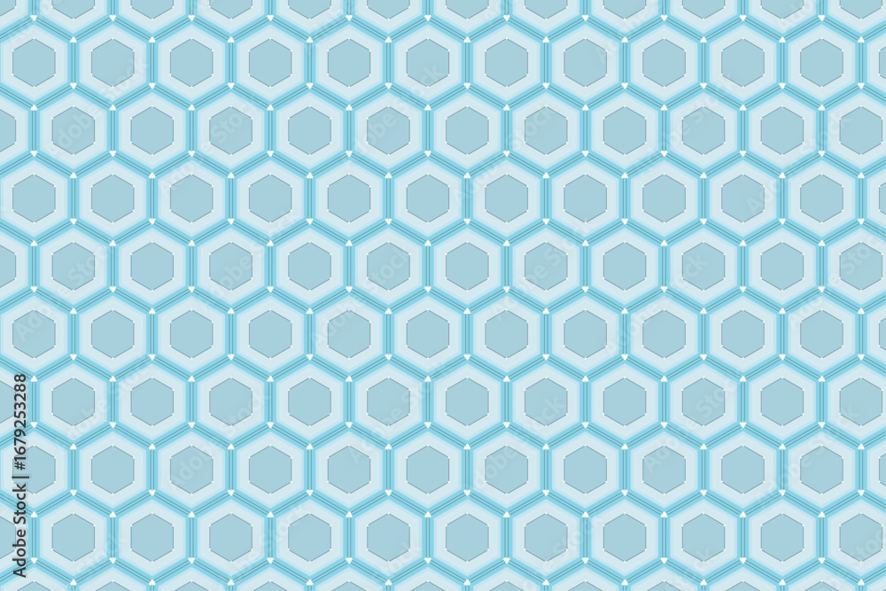 Poster hexagonal shape pattern design | cyan color geometric modern vector illustration