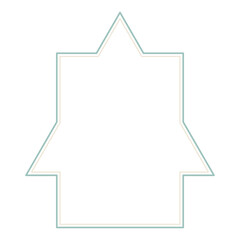 不思議な家のような面白い形のフレームイラスト