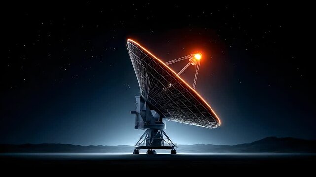 Giant Radio Telescope Explores Cosmic Mysteries
