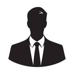 businessmen vector silhouette outline logo design concept illustration