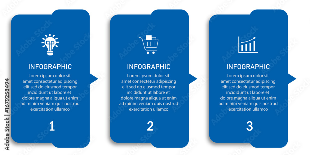 Aufkleber timeline business process visualization with icon | modern infographic design with arrow indicator s