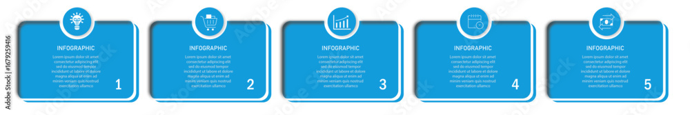 Poster timeline business process visualization with icon | modern infographic design with circle suit for w